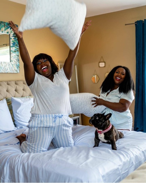  Sundays are made for pajamas and pillow fights! #gifted ⁣ Kiera and I are fighting over these pillo