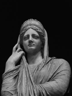 marmarinos: Detail of an ancient Roman statue of a woman in the pudicitia pose, with pudicitia being loosely translated into English as “modesty” or “chastity.” Pudicitia is a Latin word that stems from pudor, another Latin word meaning “shame”