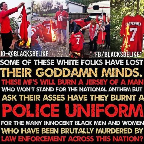 @Regrann from @blacksbelike  -  #blacksbelike #love #hate #kaepernick #colinkaepernick #standup #nat