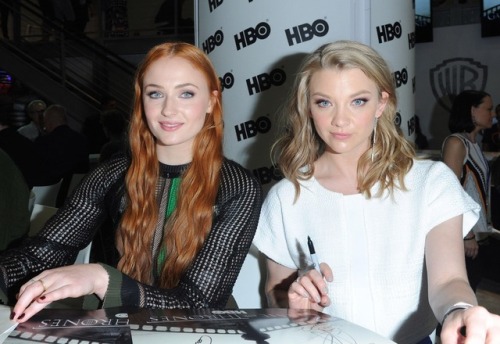 prettycelebsandcosplayers - Sophie Turner and Natalie Dormer