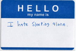 stored-snapshots:  I hate sleeping alone. (by prescience) 