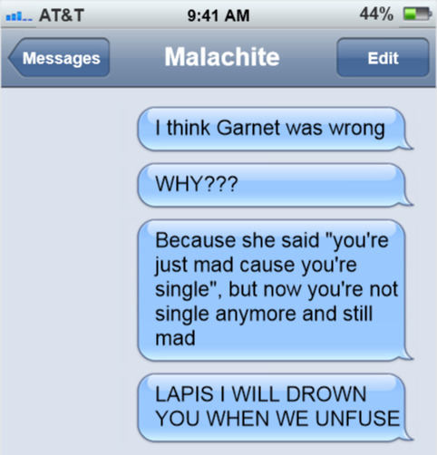 textsbetweengems:  Well at least Lapis is right(Submitted by lapis-laboobies)