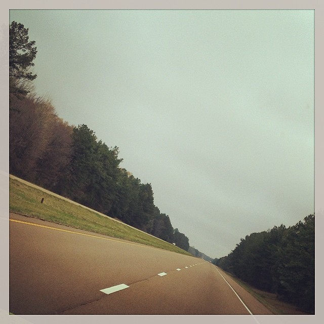 Open road in Mississippi. #work #highway #drive #skies (at I-55)