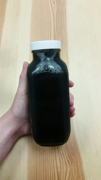Activated charcoal, lemon, apple