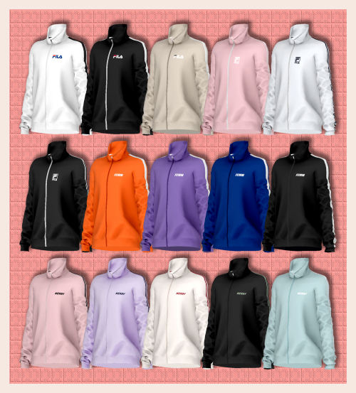 sudal-sims:[sudal] Couple track top set▶ All lod▶ Male - 15 swatch▶ Female - 15 swatch♥ Thanks for a