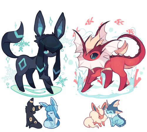 charamells:Some more eeveelution fusions