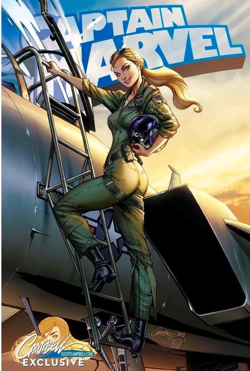 wookiee-monster2:  Carol DanversU.S. Air Force PilotMs. MarvelWarbirdBinaryCaptain Marvelart by  J. Scott Campbellinspired by Dave Cockrum 