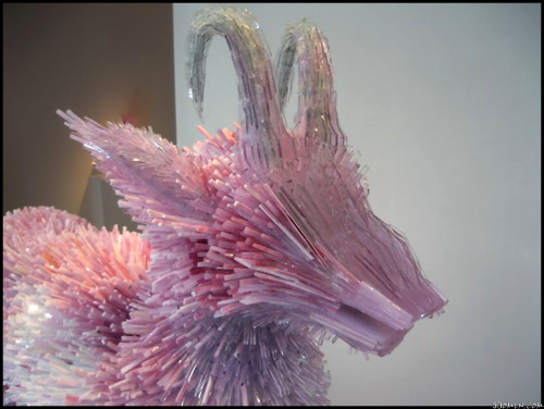 red-lipstick:  Marta Klonowska (b. 1964, Warsaw, Poland) - Animal sculptures made from shattered glass pieces. Represented by: Lorch + Seide Gallery. 