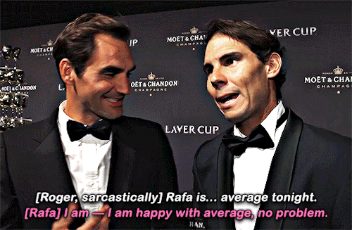 Roger Federer And Rafael Nadal In An Interview During The 2019 Laver Cup Gala / Roger Federer In An Instagram
