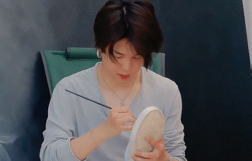 Baby Relaxing And Painting
