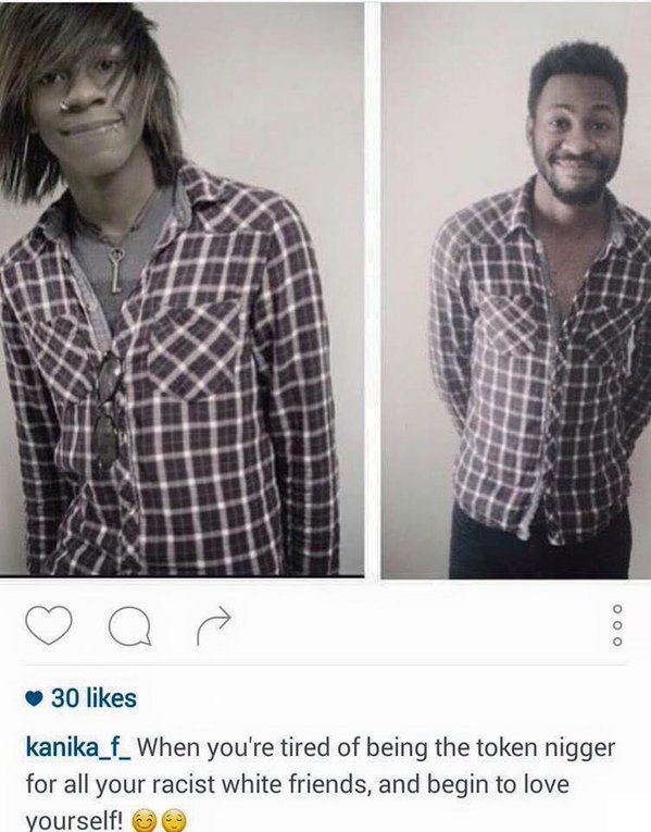 barfofvenus:  redrufuschicka:  56blogsstillcrazy:  Nigga found himself   Oh wow 