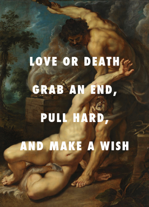 Peter Paul Rubens, Cain Slaying Abel (1608-1609) / Richard Siken, Wishbone (2005)