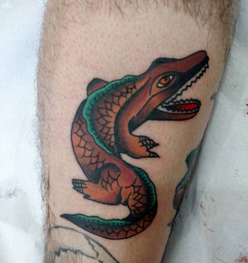 Tradicional Tattoos#tattoo #tatuagem #tattooflash#classictattoos #aligator (em Rinzo Tattoo)