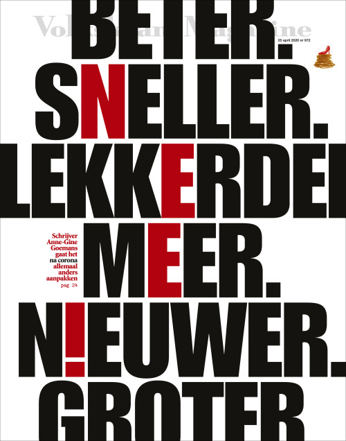New Magazine Cover #27: Volkskrant Magazine (Netherlands), April 25, 2020 (with English translation)