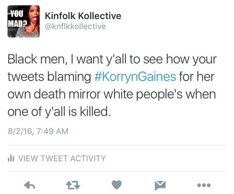 fedupblackwoman:  All of this logic and exposure, I love it! The Korry Gaines story