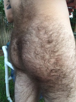 Lovehairybushgdl:  Manlybush:  Incredibly Hairy And Hot. I Can Just See My Cock Slipping