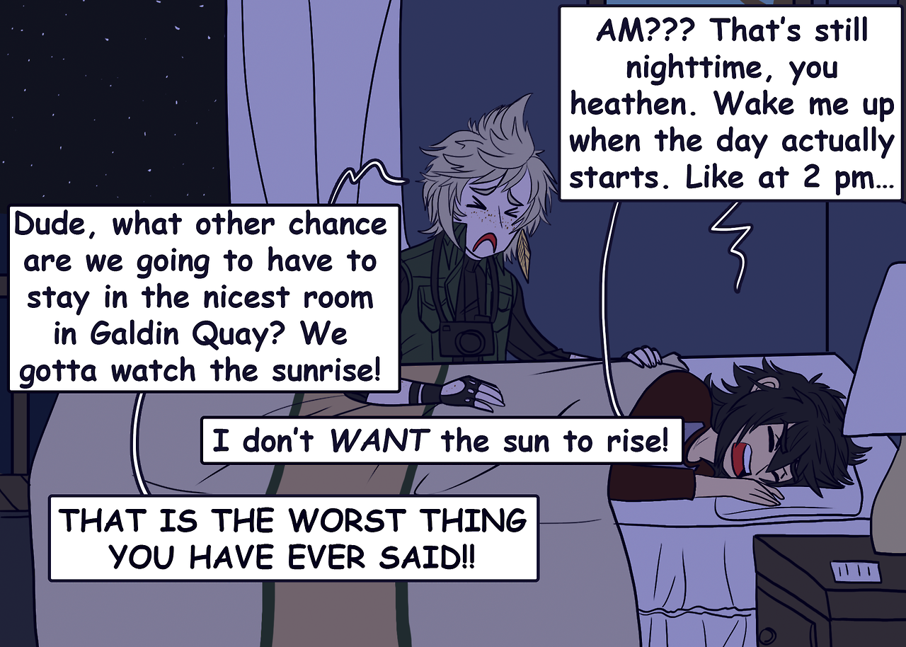 destiny-islanders:  Prompto Week | Day 5 - SunriseDay 1 Inktober Doodle | Day 1 Comic