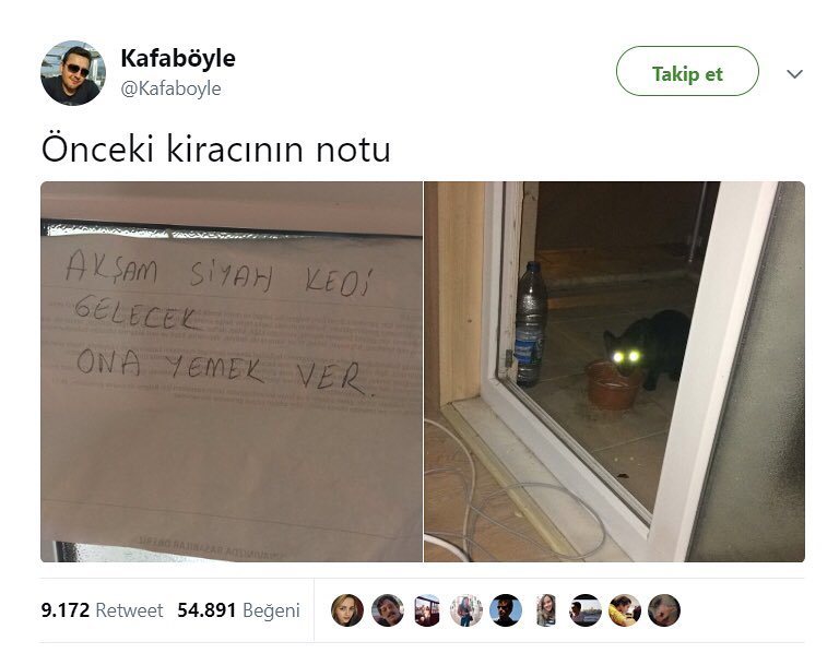 Önceki kiracının notu;
-...