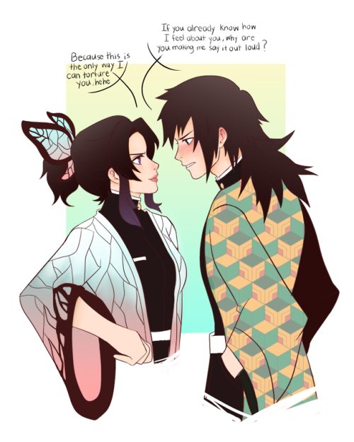 clairvuyant: Shameless Giyuushin fluff… or as fluffy as Shinobu lets their relationship get 