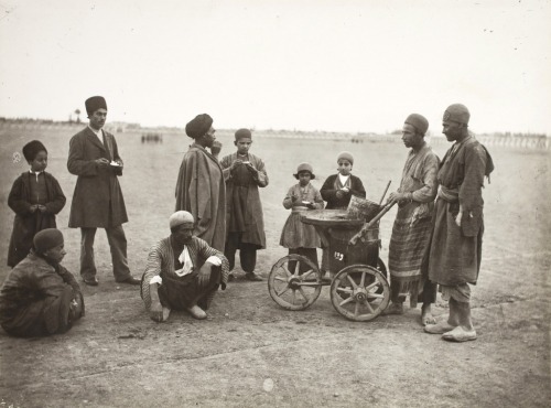 Ice cream seller, Persia, late 19th century.