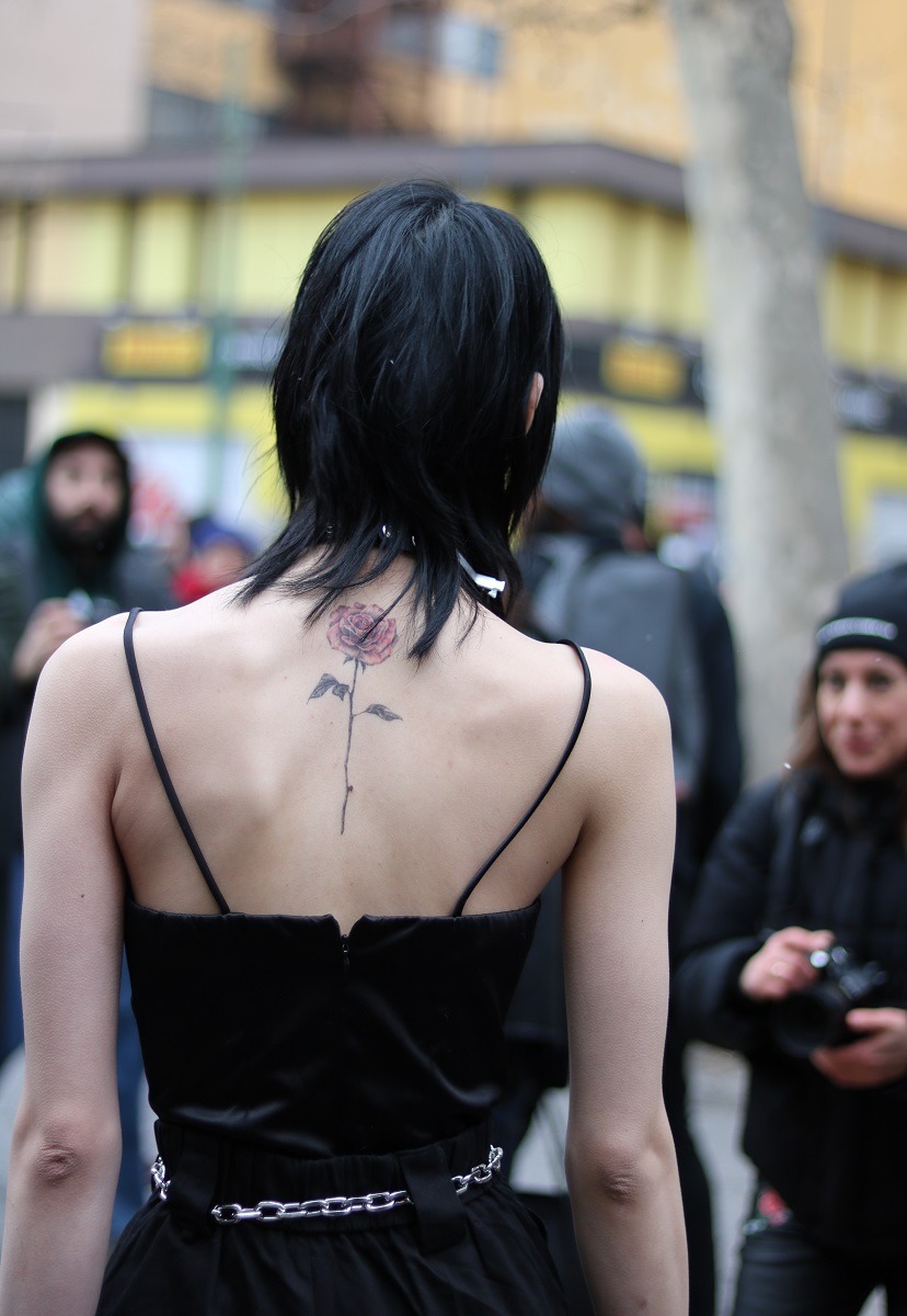 Black-is-no-colour — Sora Choi during Milan Fashion Week Fall 2018.