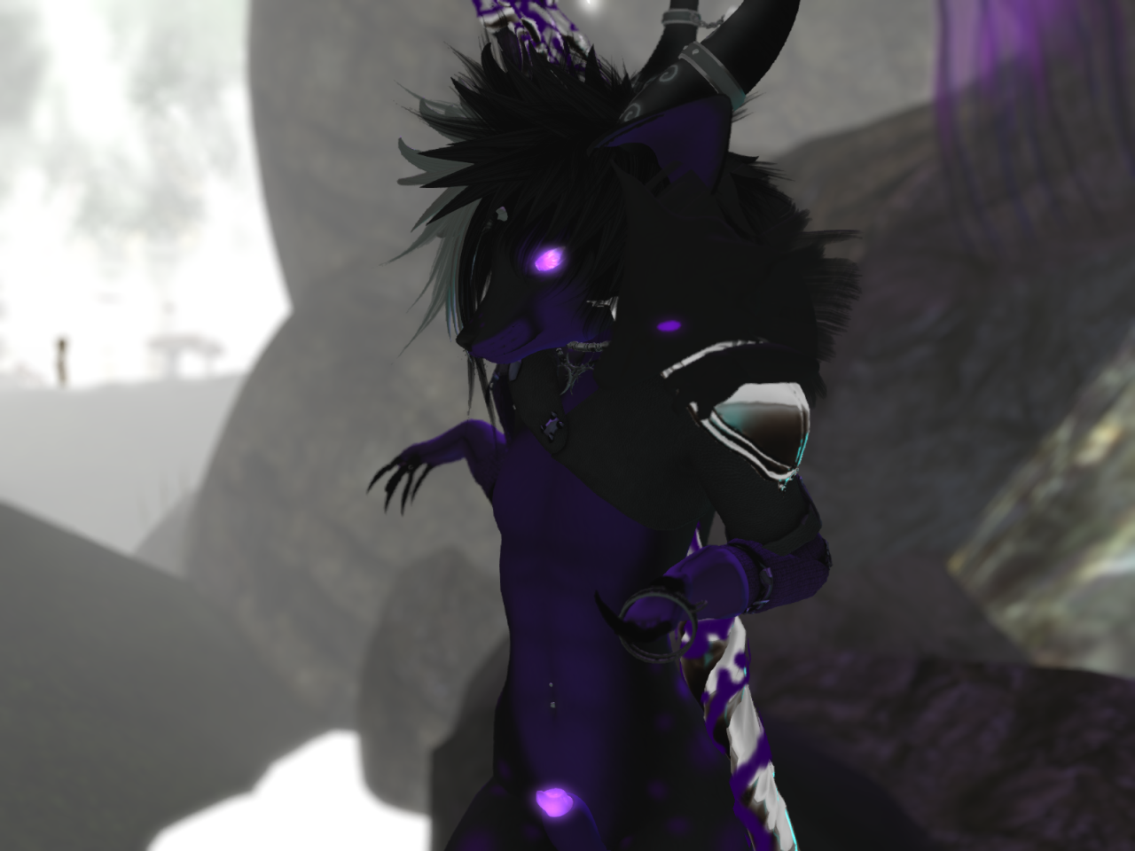 nuefox:  My most recent selfies in secondlife. Demonically beautiful! :3 