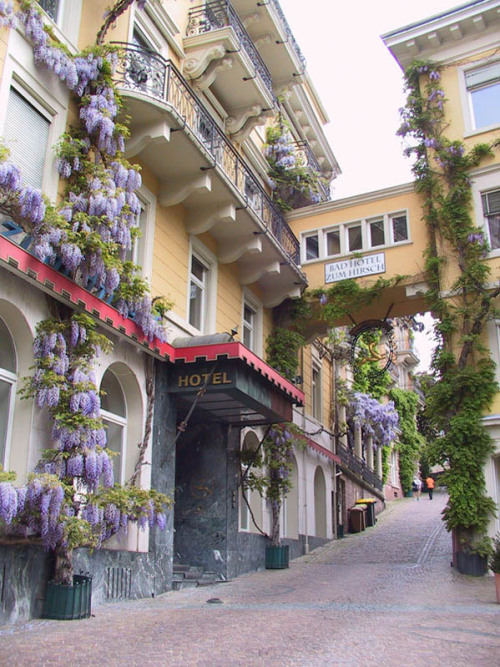 On the streets of Baden-Baden, a famous spa town in southwestern Germany (by Serry).