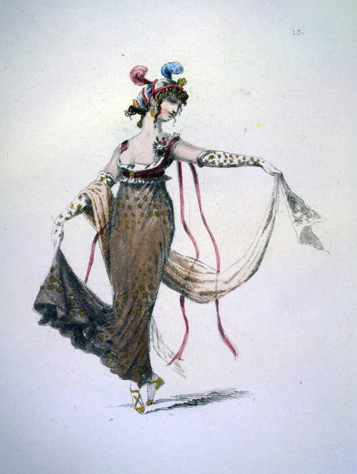 Costumes of the Directoire period (1795-99) by Auguste Etienne Guillaumot