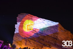 303magazine:  Meanwhile, in Colorado… Big Gigantic Projects Grumpy Cat, Dollar Bills, and more on the most legendary outdoor amphitheatre in the United States, Red Rocks.