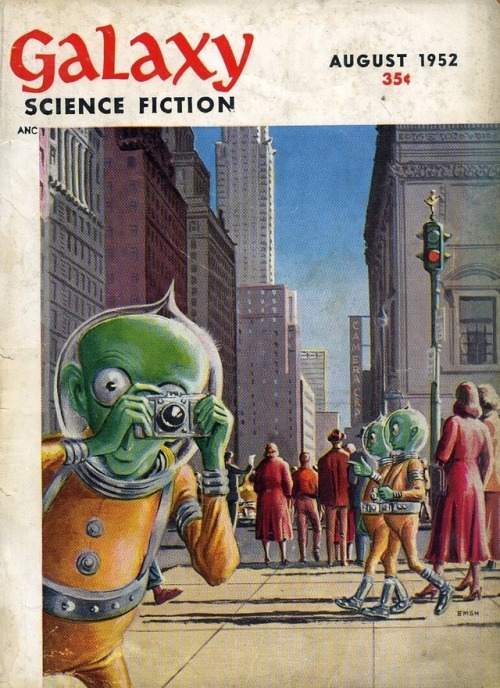 I was going to post just Ed Emshwiller’s cover art for Galaxy Science Fiction (images 1 and 2), but 