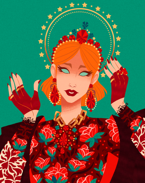 fuckyeahillustrativeart: Divine by Laskull laskulls.tumblr.com   twitter.com/laskull