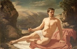 chadmsirois:  Luis de Madrazo y Kuntz (Spanish, 1825-1897), Male nude figure, 1850, oil on canvas