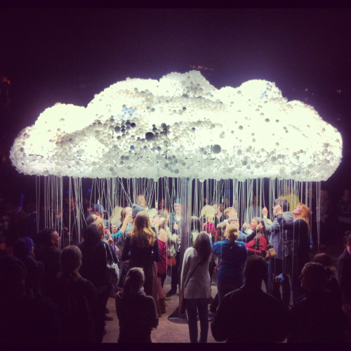 “Caitlind Brown created this wonderful large-scale light installation/sculpture titled Cloud, 