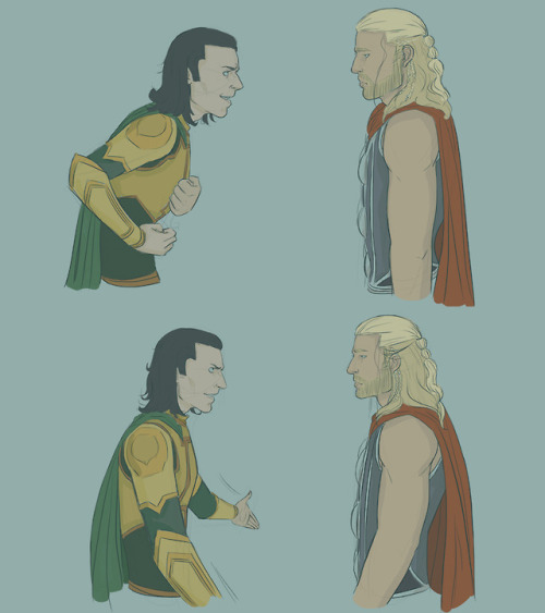 xeauxghough:these freaking idiots. all i need in life is for one scene where loki thinks being jotun