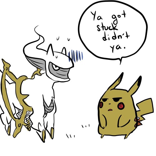 chekhovandowl:this stupid comic is the result of me talking to a coworker (who doesn’t know pokemon)