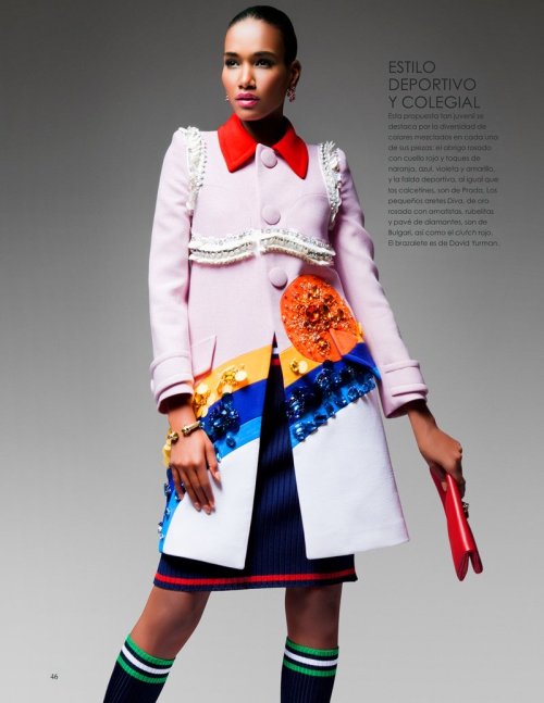 blackfashion:  Arlenis Sosa covers Vanidades Magazine April 2014 issue, photographed by Enrique Vega. Editorial titled ‘Protagoniza Tu Look,’ which means ‘Stars in Your Look’. Styled by Anna Katsanis, makeup by sandy Linter and hair by Hilda