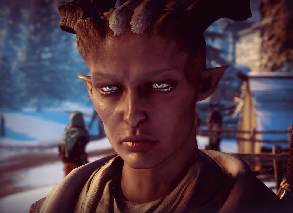 bed-bath-and-beyond-done:  herah adaar (ft. iron bull’s blurred ass in the back)