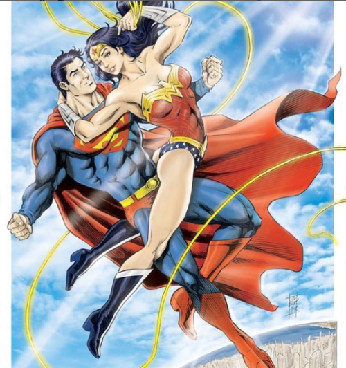 Superman and Wonder Womancolors by  @oskar_071
