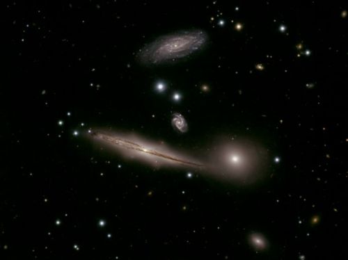 fyeahastropics: HCG 87: A Small Group of Galaxies (via APOD; Image Credit: GMOS-S Commissioning Team