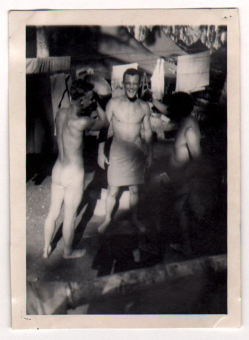 notashamedtobemen:  The outdoors: Just one great big shower room. It’s great to be a guy. 