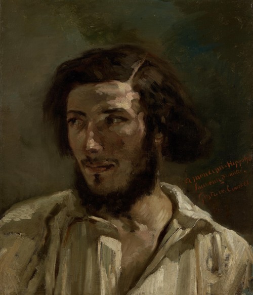 Portrait of a Man (Self-Portrait?)Gustave Courbet (French; 1819–1877)ca. 1849–63Oil on canvasThe Mes