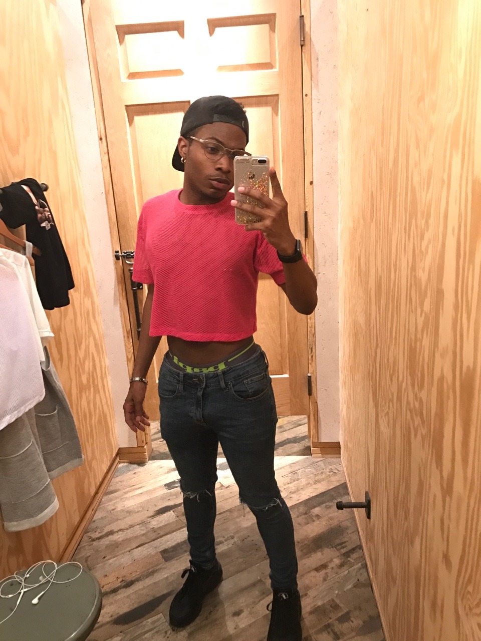 viixxn:  Always get stuck looking in the mirror everyone in in a dress room   Instagram: