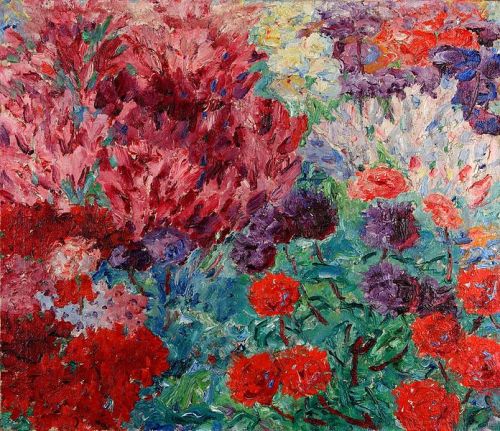 artmastered:  Emil Nolde, Flower Garden, 1908, oil on canvas, [no dimensions], Private Collection. Source