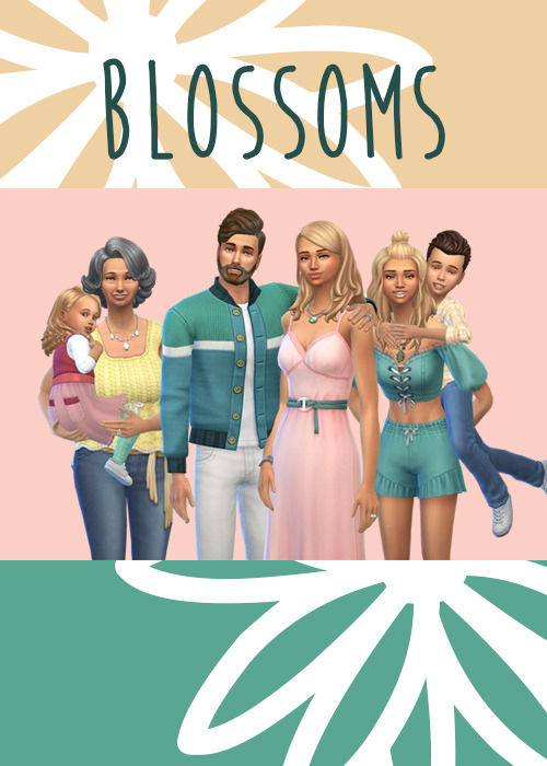 ♥ Blossoms ♥Total 1 group pose for the Sims 4 gallery You will need to download and in