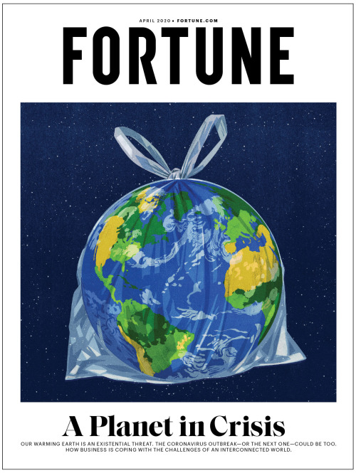 New Magazine Cover #28: Fortune, April 2020. Cover illustration by Shout. Art director: Josue Evilla