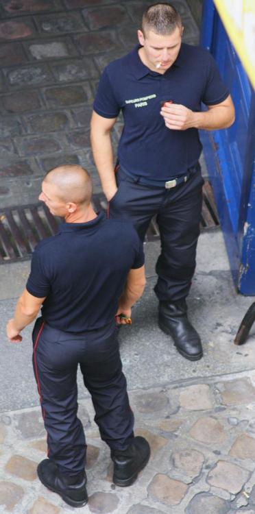 highwaytothebears:  cumslutnyc:  Holy shit, arrest me, already. Like, share, follow @ www.cumslutnyc.tumblr.com  They are not policemen !!! They are french firemen in Paris ! … We love them !