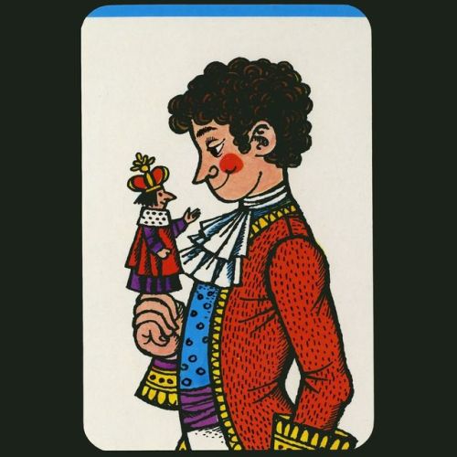An adorable piece from a card game based on part one of Jonathan Swift’s Gulliver’s Travels. This ga