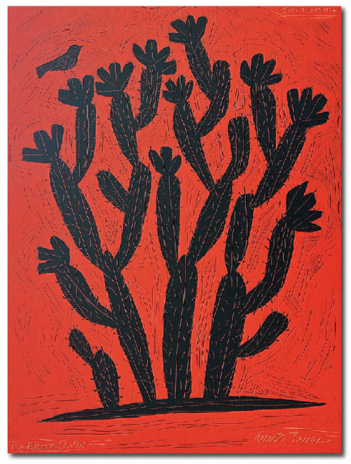 cactus-in-art:Jon Flaming (American, *1962)Buckhorn Chollo