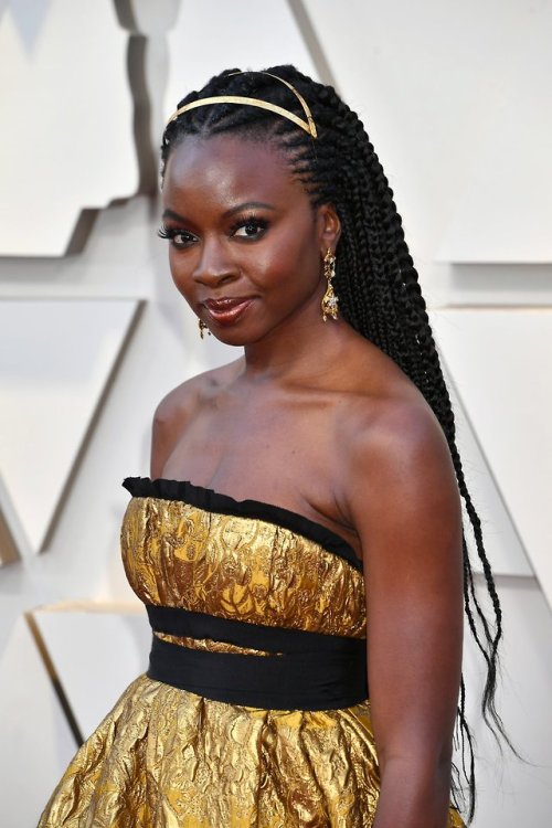 DANAI GURIRA in the Brock Collection at the 2019 Oscars