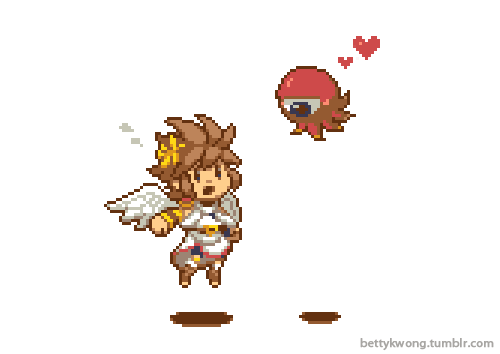 bettykwong:  I pixeled Pit and Monoeye for fun yesterday night! I tried tsutsu-di’s